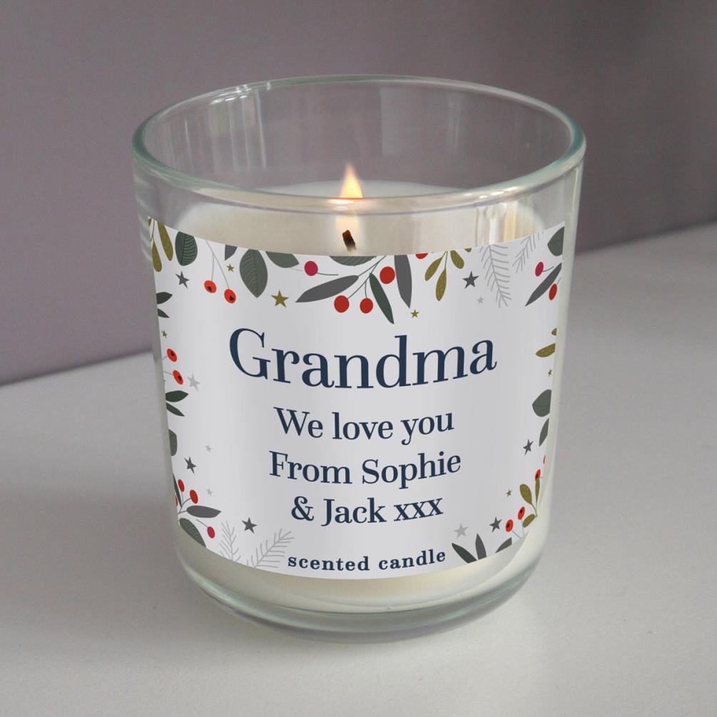 Personalised Festive Christmas Scented Jar Candle Extra Image 3